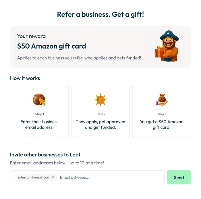 Recomienda una empresa y gana una tarjeta regalo de 100 dólares